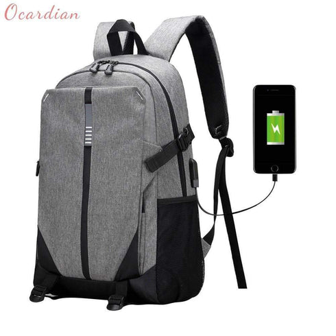 AussieSuperStore Homeware Supplies Ultra Smart Tech2Go Laptop Bag anvas Backpack with USB Charging Port - Gray Ultra Smart Tech2Go Laptop Bag Backpack with USB Charging Port Gray ZMUSBBAGGRAY